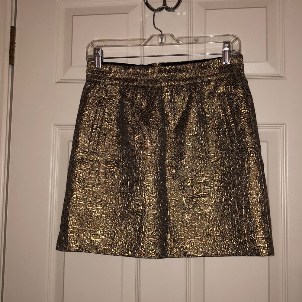 Loft Petites Gold Skirt